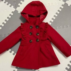 Cute Red Trench Coat 24 Month Old